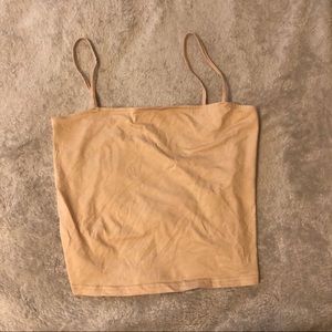 tan cropped cami
